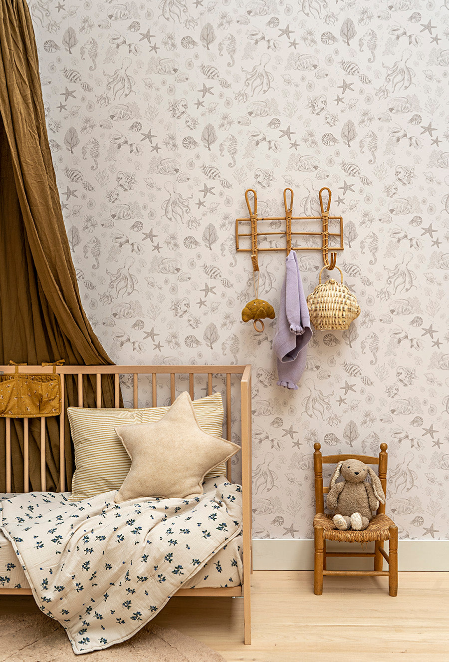 Little Amour little underwater world vissen bruin neutrale kinderkamer