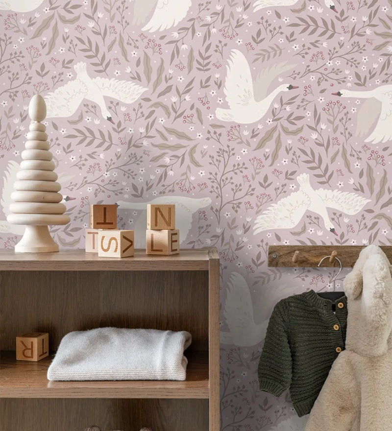 ESTAhome Wallpaper Swans - Terra