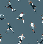 ESTAhome voetbalspelers voetbal behang voor de jongenskamer blauw 131556