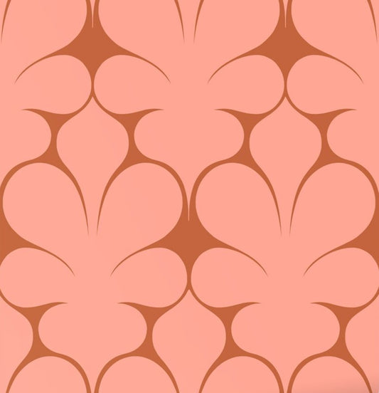 ESTAhome Retro Ornamenten behang voor meisjeskamer en tienerkamer voor retrolook terra 131561