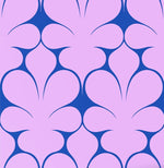 ESTAhome Retro Ornamenten behang voor meisjeskamer en tienerkamer voor retrolook paars blauw 131562