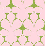 ESTAhome Retro Ornamenten behang voor meisjeskamer en tienerkamer voor retrolook roze groen 131563