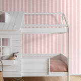 ESTAhome grafische strepen behang voor de kinderkamer meisjeskamer tienerkamer roze pastel 131745
