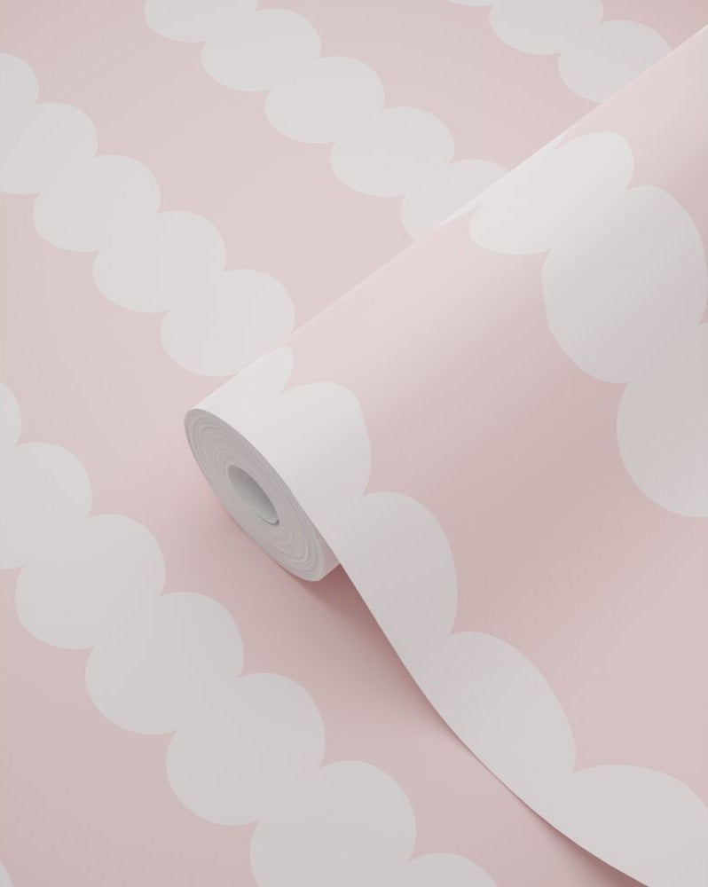 ESTAhome grafische strepen behang voor de kinderkamer meisjeskamer tienerkamer roze pastel 131745