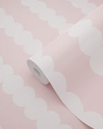 ESTAhome grafische strepen behang voor de kinderkamer meisjeskamer tienerkamer roze pastel 131745