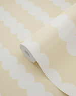 ESTAhome grafische strepen behang voor de kinderkamer meisjeskamer tienerkamer geel pastel 131746