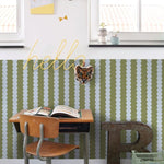 ESTAhome grafische strepen behang voor de kinderkamer jongenskamer meisjeskamer tienerkamer blauw en groen 131747