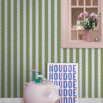 ESTAhome grafische strepen behang voor de kinderkamer jongenskamer meisjeskamer tienerkamer blauw en groen 131747