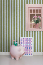 ESTAhome grafische strepen behang voor de kinderkamer jongenskamer meisjeskamer tienerkamer blauw en groen 131747