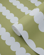 ESTAhome grafische strepen behang voor de kinderkamer jongenskamer meisjeskamer tienerkamer blauw en groen 131747