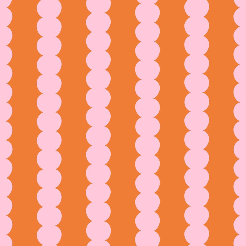 ESTAhome grafische strepen behang voor de kinderkamer meisjeskamer tienerkamer roze oranje 131748