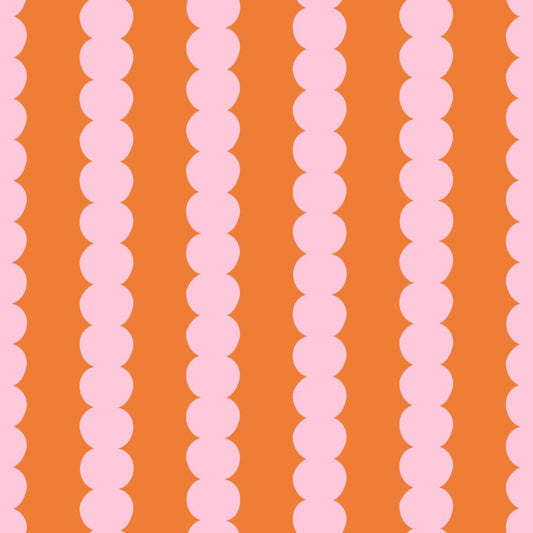 ESTAhome grafische strepen behang voor de kinderkamer meisjeskamer tienerkamer roze oranje 131748