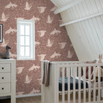 ESTAhome zwanen behang kinderkamer meisjeskamer mauve paars 131858