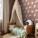 ESTAhome zwanen behang kinderkamer meisjeskamer mauve paars 131858