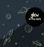 ESTAhome behang planeten in de ruimte behang glow in the dark jongenskamer blauw 139761
