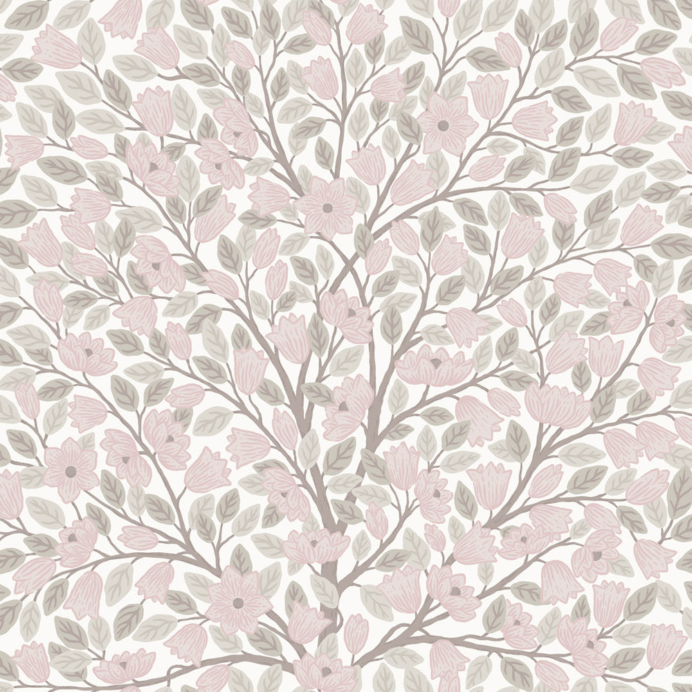 Midbec Magnolia Bloemen behang voor meisjeskamer en babykamer roze 26007