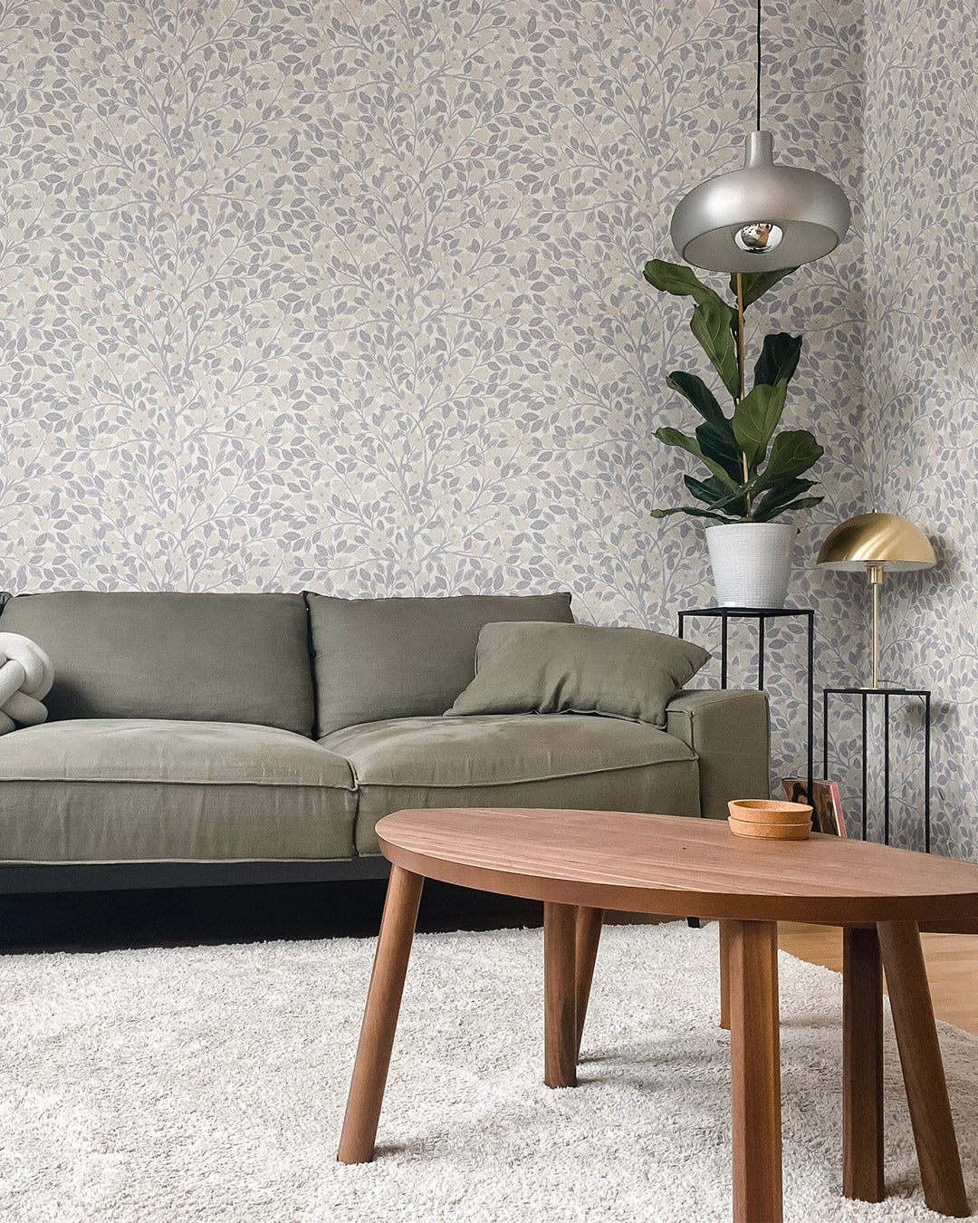 Midbec Magnolia Bloemen behang voor meisjeskamer en babykamer beige 26008