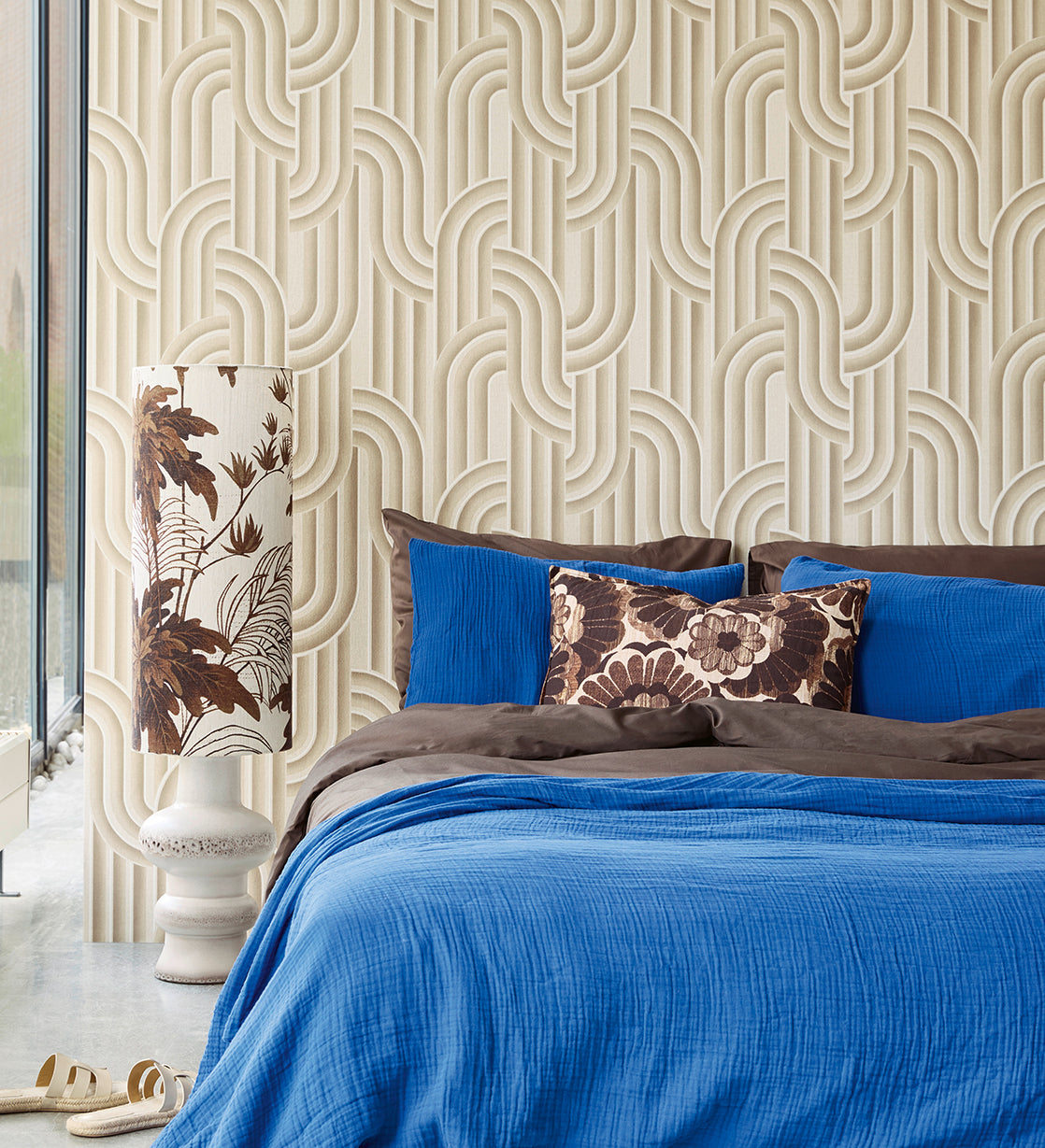 Eijffinger Groovy behang voor de kinderkamer tienerkamer beige 540560