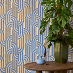 Eijffinger Groovy behang voor de kinderkamer tienerkamer blauw 540565