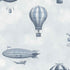 Eijffinger behang kinderkamer tiny treasures luchtballonnen en zeppelins voor jongenskamer en babykamer 363120 blauw 