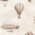 Eijffinger behang kinderkamer tiny treasures luchtballonnen en zeppelins voor jongenskamer en babykamer 363122 bruin