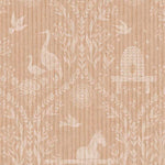 Dieren behang voor de kinderkamer van Eijffinger uit de Tiny Treasures collectie meisjeskamer babykamer 363130 beige