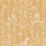 Dieren behang voor de kinderkamer van Eijffinger uit de Tiny Treasures collectie 363131 oker