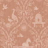 Dieren behang voor de kinderkamer van Eijffinger uit de Tiny Treasures collectie meisjeskamer babykamer 363132 warm roze
