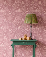 Dieren behang voor de kinderkamer van Eijffinger uit de Tiny Treasures collectie meisjeskamer babykamer 363133 warm paars