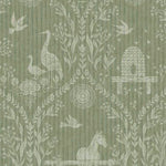 Dieren behang voor de kinderkamer van Eijffinger uit de Tiny Treasures collectie 363134 groen
