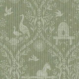Dieren behang voor de kinderkamer van Eijffinger uit de Tiny Treasures collectie 363134 groen