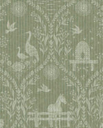 Dieren behang voor de kinderkamer van Eijffinger uit de Tiny Treasures collectie 363134 groen
