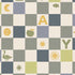 Eijffinger tiny Treasures geblokt behang voor de kinderkamer jongenskamer babykamer groen blauw 363142