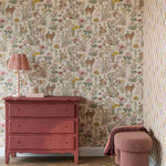 Eijffinger geblokt behang voor de kinderkamer meisjeskamer babykamer tienerkamer pastel roze oker 363145