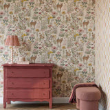 Eijffinger geblokt behang voor de kinderkamer meisjeskamer babykamer tienerkamer pastel roze oker 363145