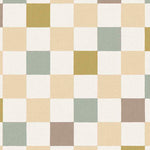 Eijffinger geblokt behang voor de kinderkamer meisjeskamer babykamer tienerkamer pastel blauw oker paars 363147