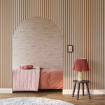 Strepen behang kinderkamer Eijffinger Tiny Treasures babykamer meisjeskamer jongenskamer bruin beige 363150