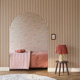 Strepen behang kinderkamer Eijffinger Tiny Treasures babykamer meisjeskamer jongenskamer bruin beige 363150