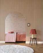 Strepen behang kinderkamer Eijffinger Tiny Treasures babykamer meisjeskamer jongenskamer bruin beige 363150