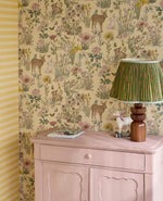 Strepen behang kinderkamer Eijffinger Tiny Treasures babykamer meisjeskamer geel 363151
