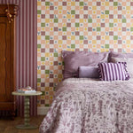 Strepen behang kinderkamer Eijffinger Tiny Treasures babykamer meisjeskamer paars lila 363153