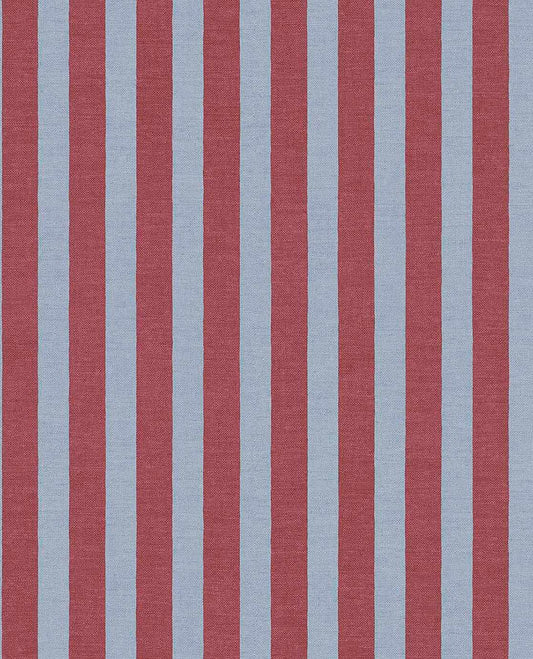 Strepen behang kinderkamer Eijffinger Tiny Treasures babykamer jongenskamer rood lichtblauw 363154