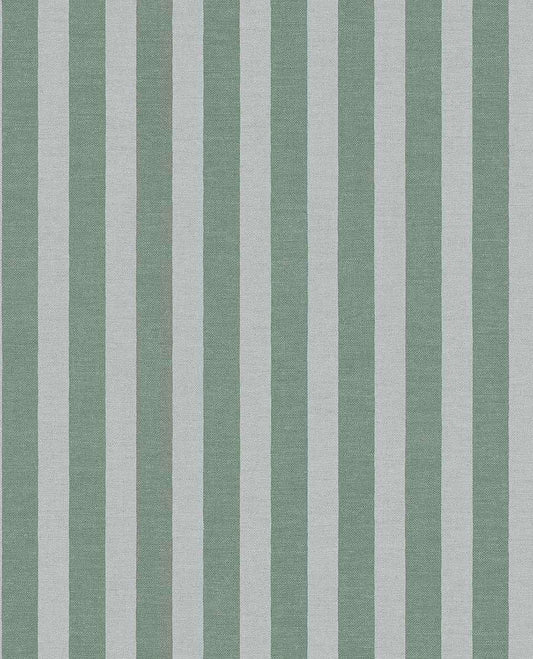 Strepen behang kinderkamer Eijffinger Tiny Treasures babykamer jongenskamer donkergroen beige 363157