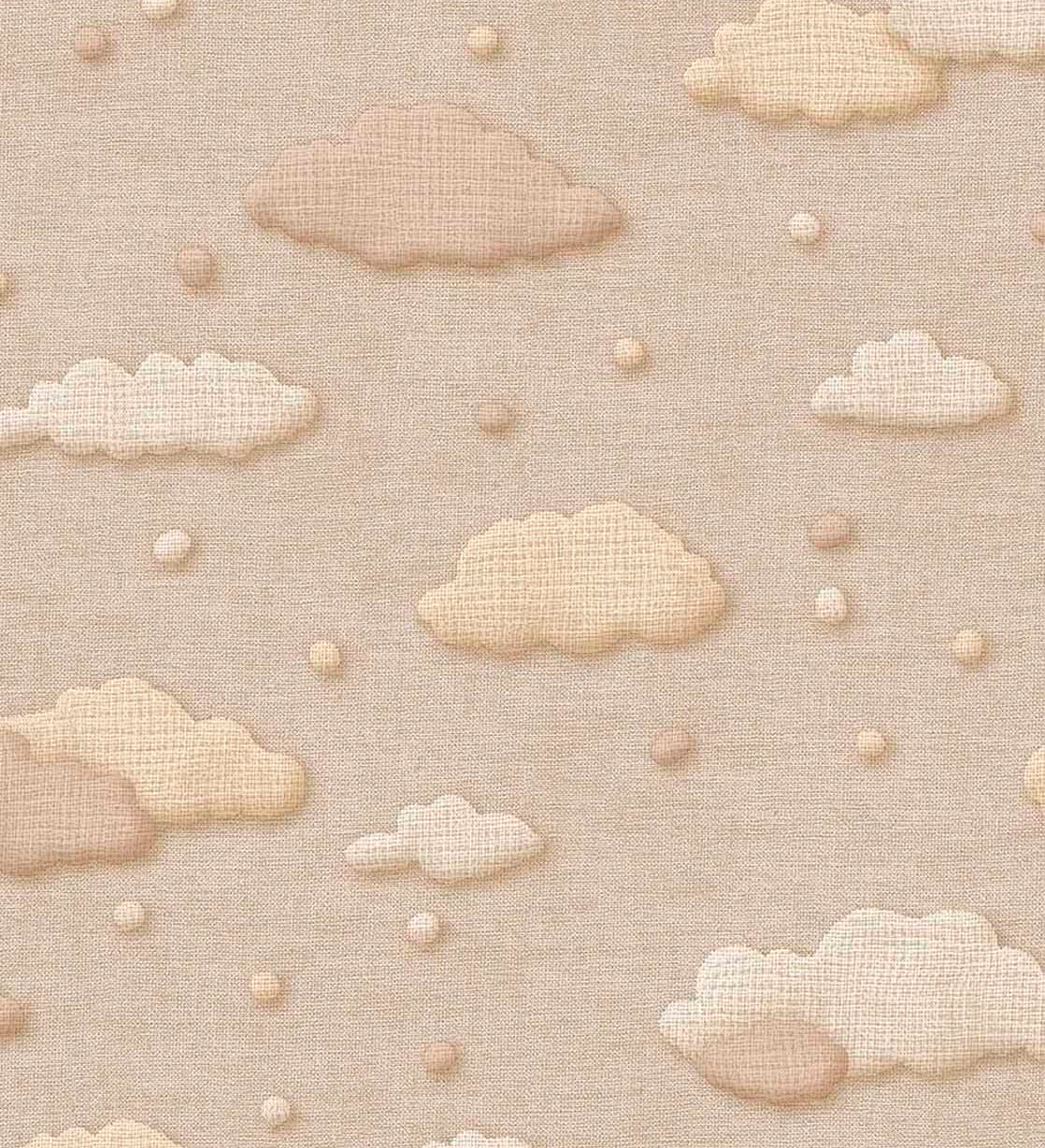 Eijffinger Tiny Treasures wolken behang voor de kinderkamer jongenskamer meisjeskamer babykamer neutrale babykamer beige 363160