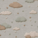 Eijffinger Tiny Treasures wolken behang voor de kinderkamer jongenskamer blauw bruin 363161