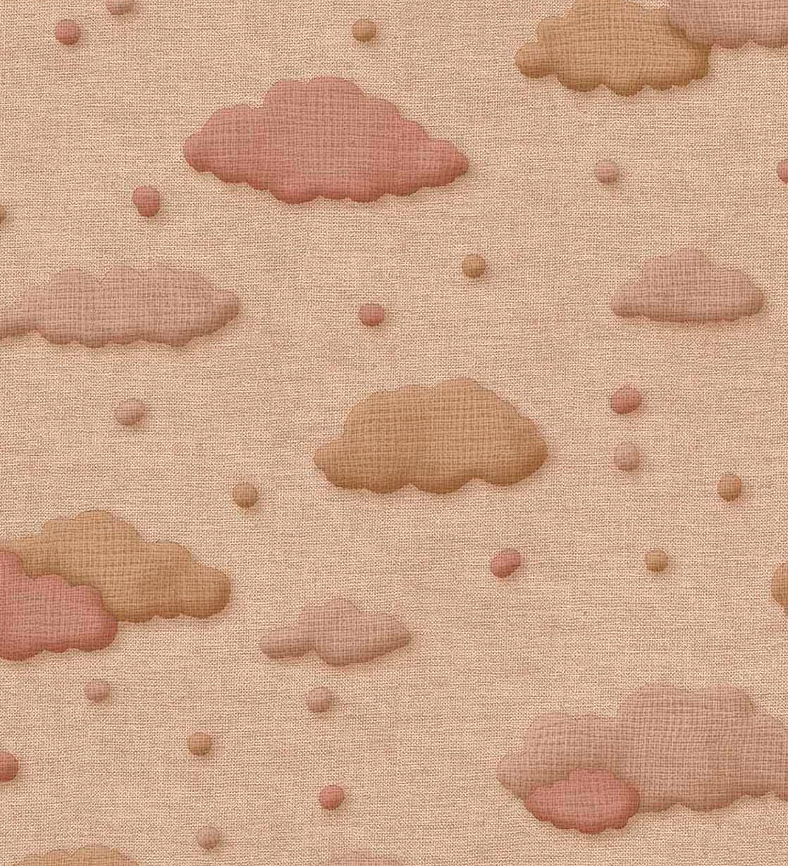 Eijffinger Tiny Treasures wolken behang voor de kinderkamer meisjeskamer babykamer terra roze 363162