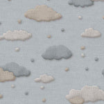 Eijffinger Tiny Treasures wolken behang voor de kinderkamer jongenskamer blauw beige 363163