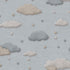 Eijffinger Tiny Treasures wolken behang voor de kinderkamer jongenskamer blauw beige 363163