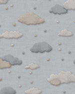 Eijffinger Tiny Treasures wolken behang voor de kinderkamer jongenskamer blauw beige 363163