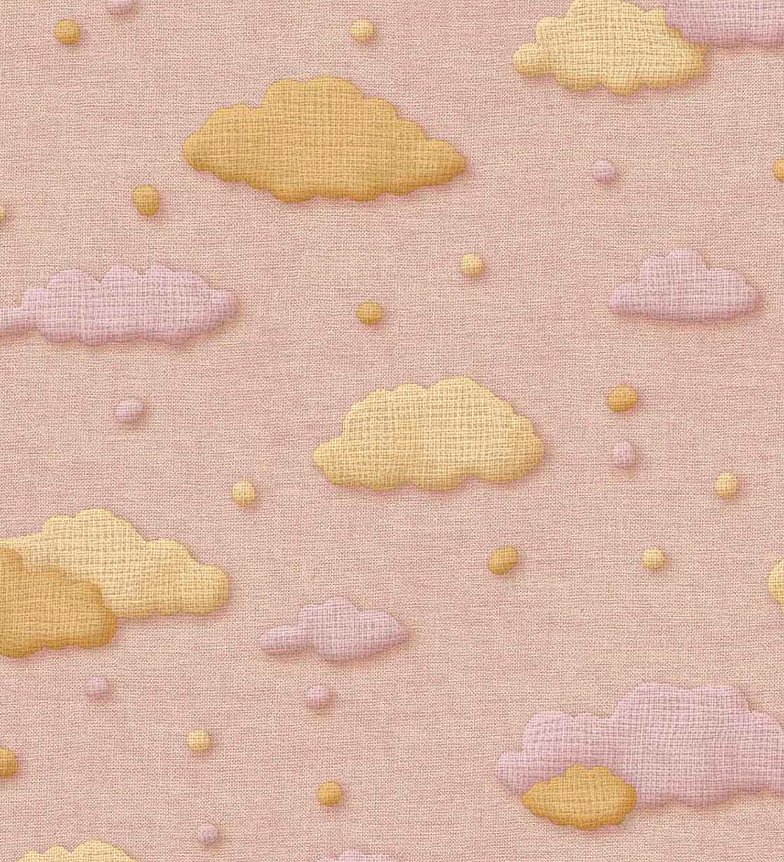 Eijffinger Tiny Treasures wolken behang voor de kinderkamer meisjeskamer babykamer roze 363164
